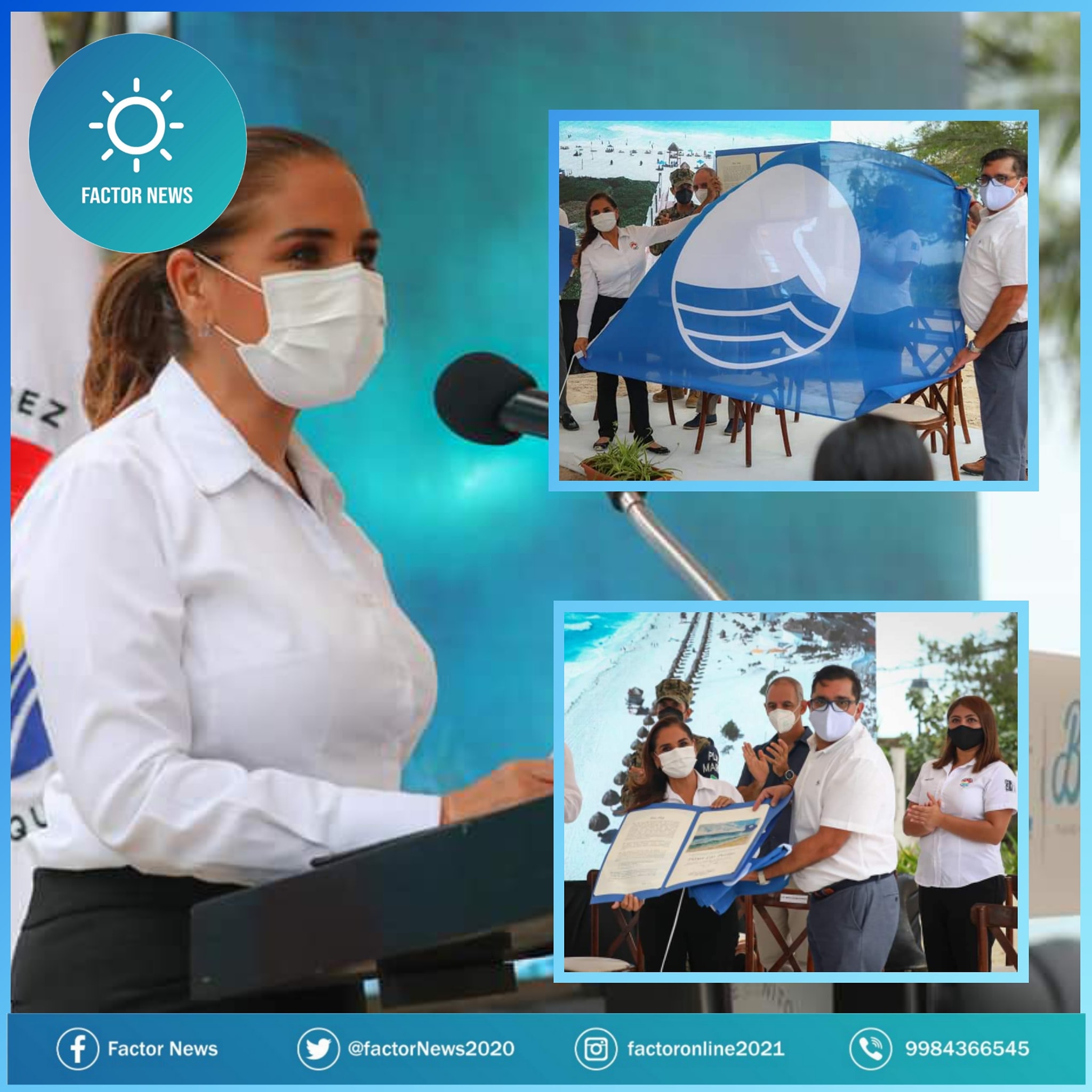 Cancún es el primer municipio, a nivel nacional, en izar un total de 39 distintivos Blue Flag en una temporada.