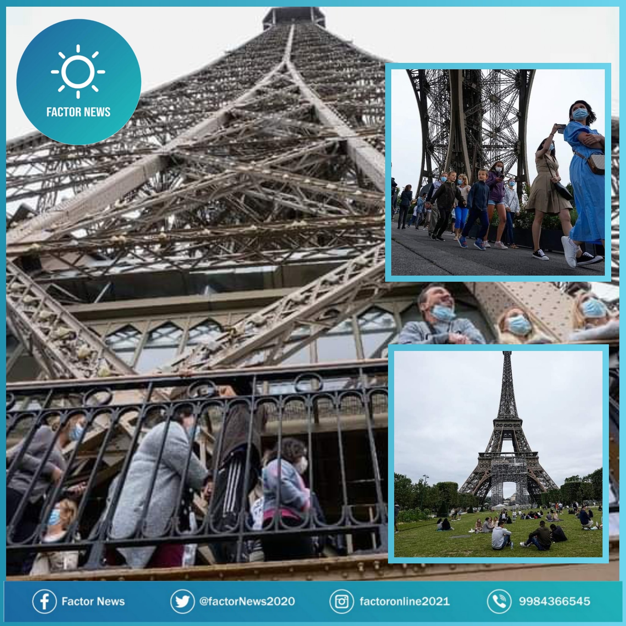 ¡Que elegancia la de Francia! La Torre Eiffel reabre sus puertas a turistas.