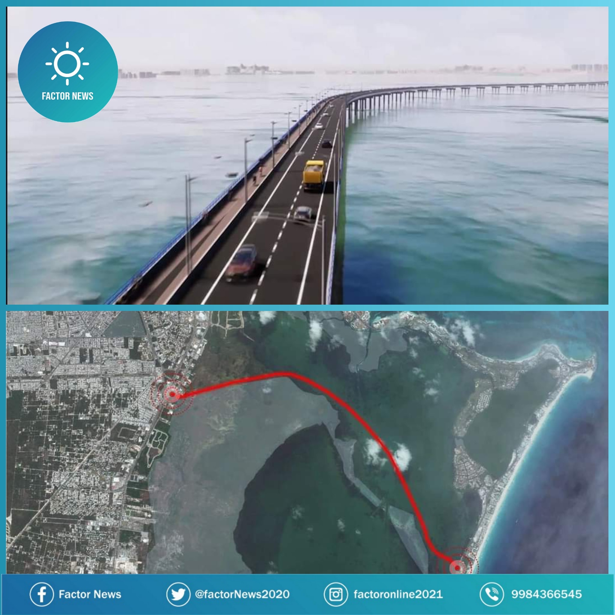 Preparan estudios de geofísica para el proyecto de puente Nichupté en zona hotelera de Cancún.