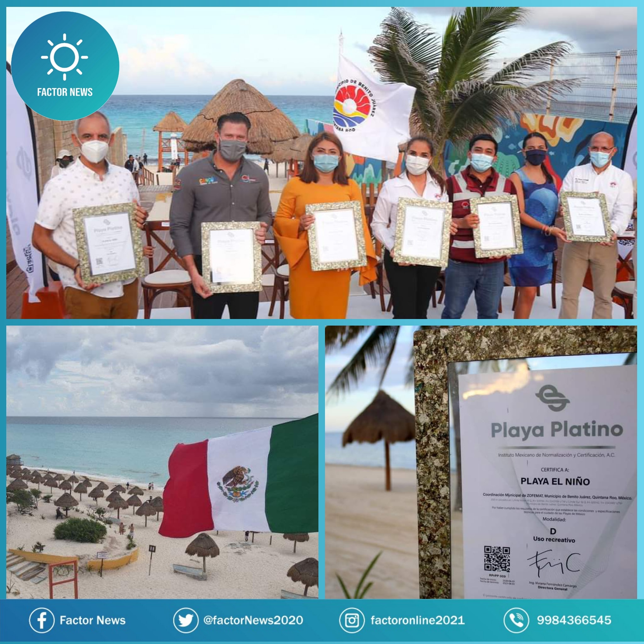 Cancún líder en turismo con la obtención de certificados ambientales.
