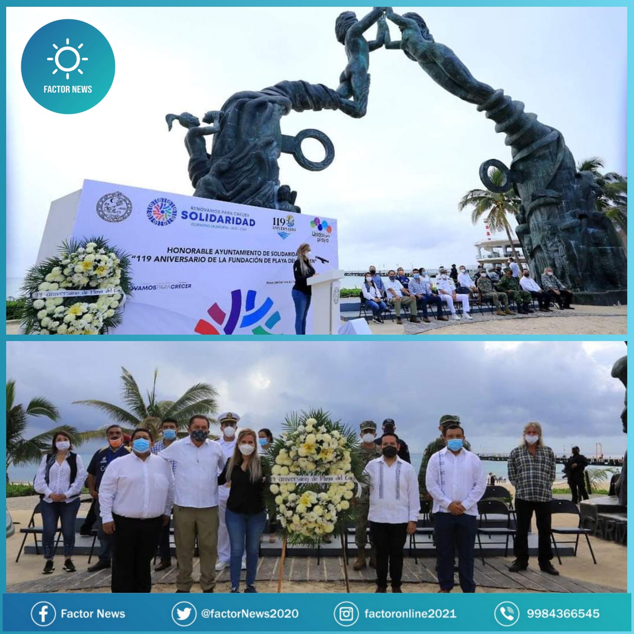 Solidaridad celebra el 119 aniversario de la fundación de Playa del Carmen.