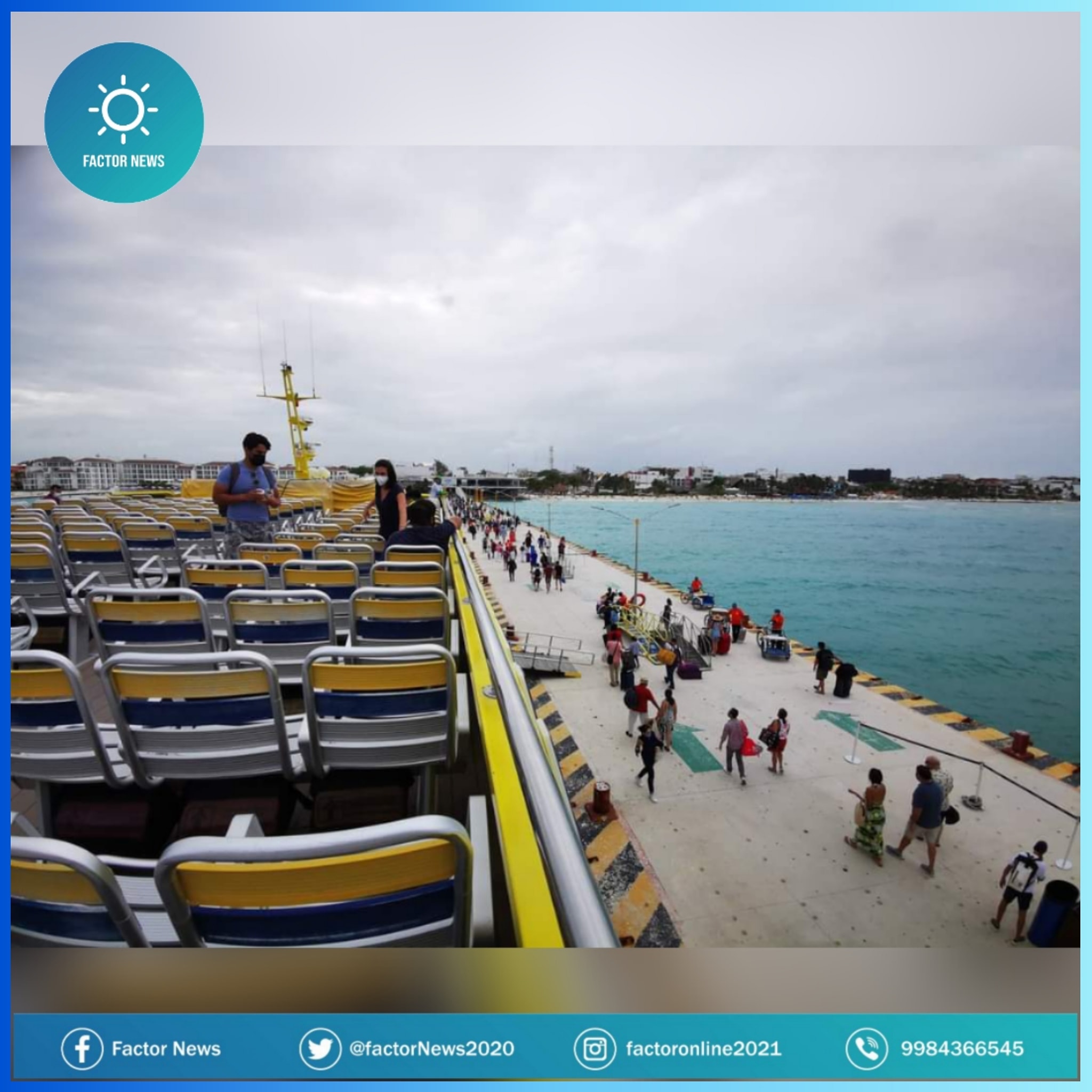 Navieras de Cozumel mantienen movilización de 10 mil pasajeros al día.