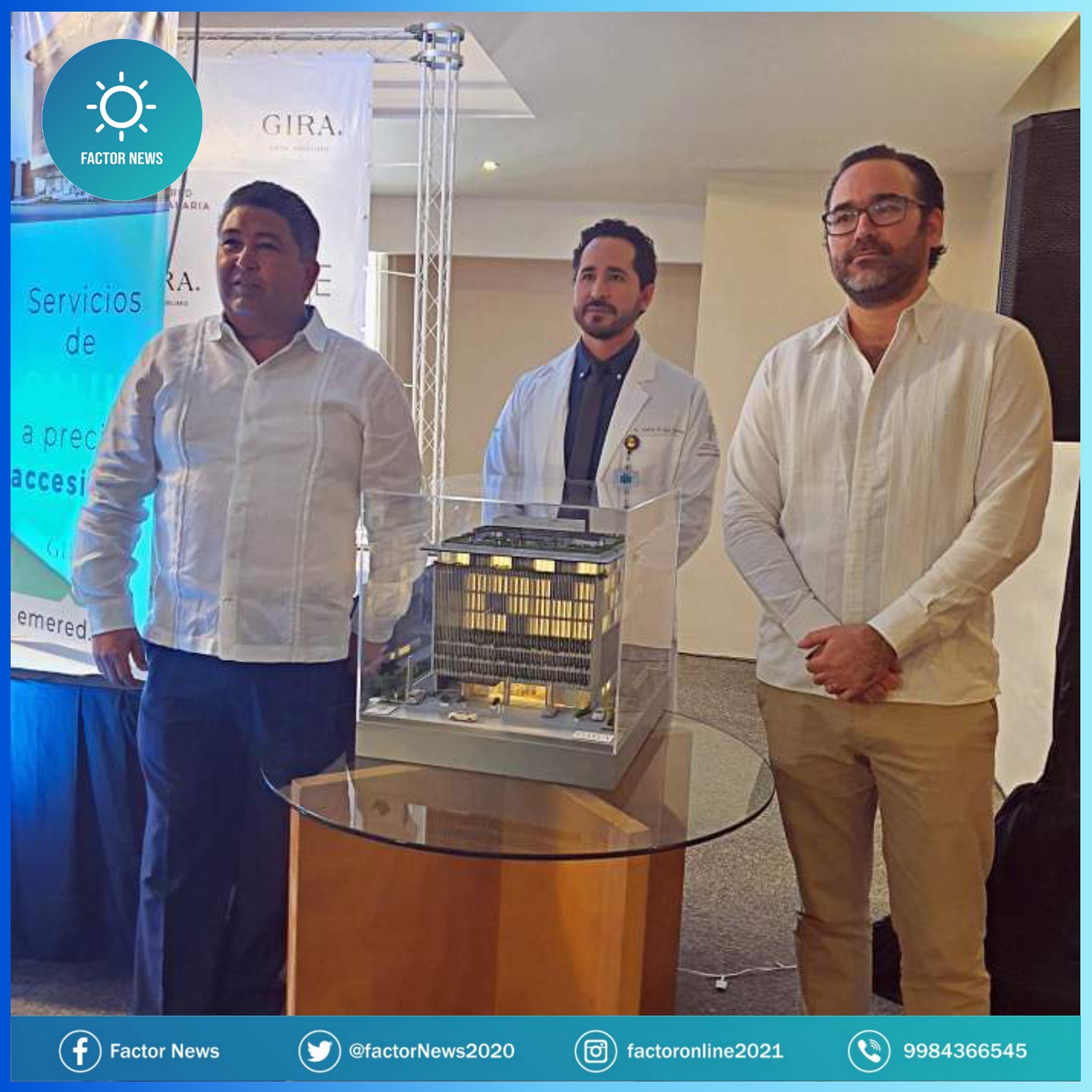 Empresarios mexicanos invertirán 300 millones de pesos en la construcción en Cancún de una torre médica especializada en la atención de la población local.