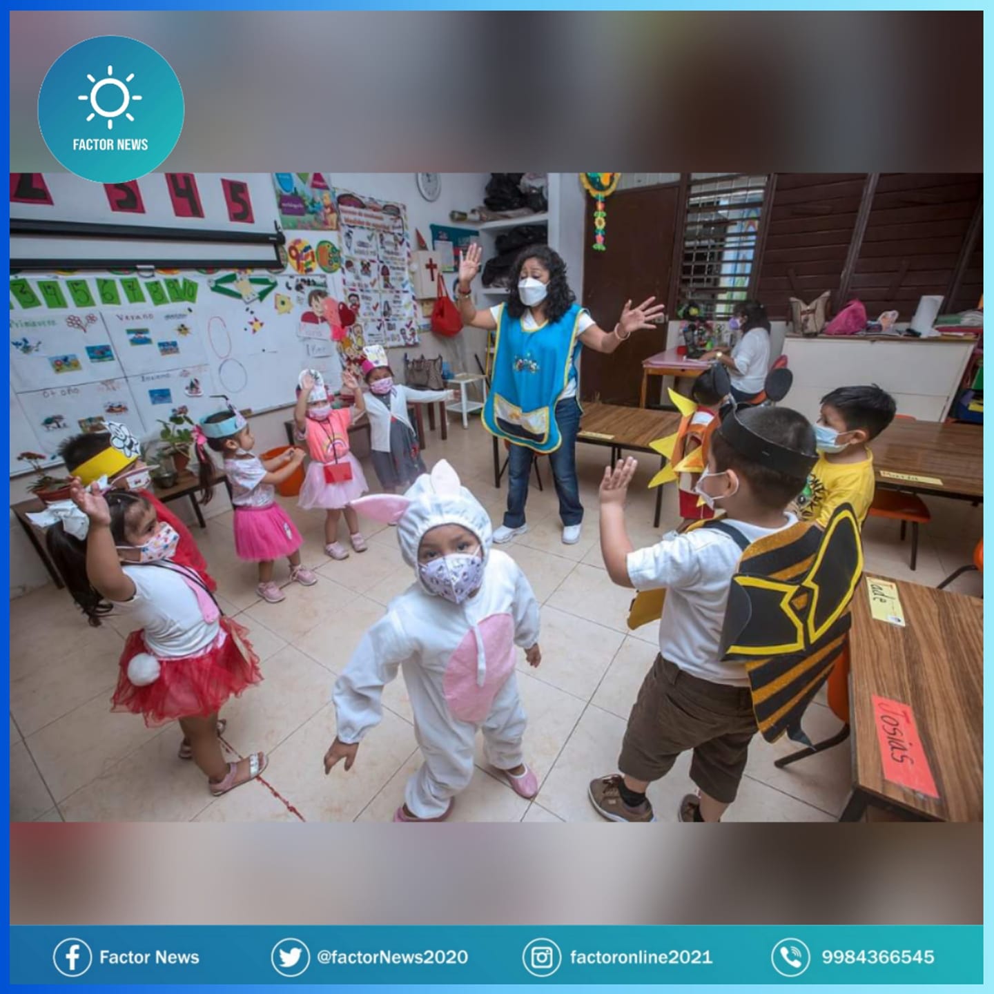 Nivel preescolar en Yucatán, uno de los que más asistencia registra en la modalidad presencial.