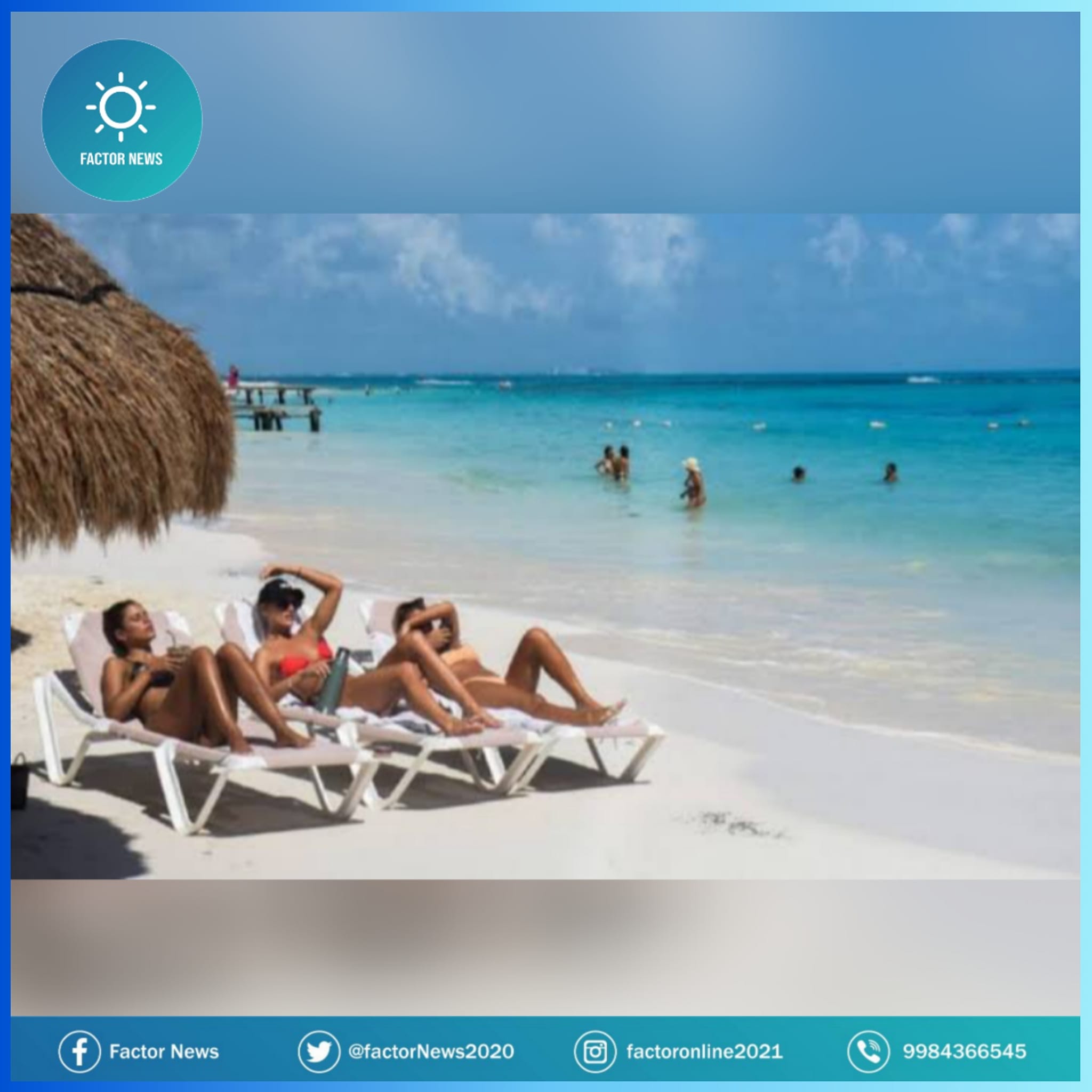 Repunta turismo internacional en México; subió 44.9 por ciento interanual en marzo.