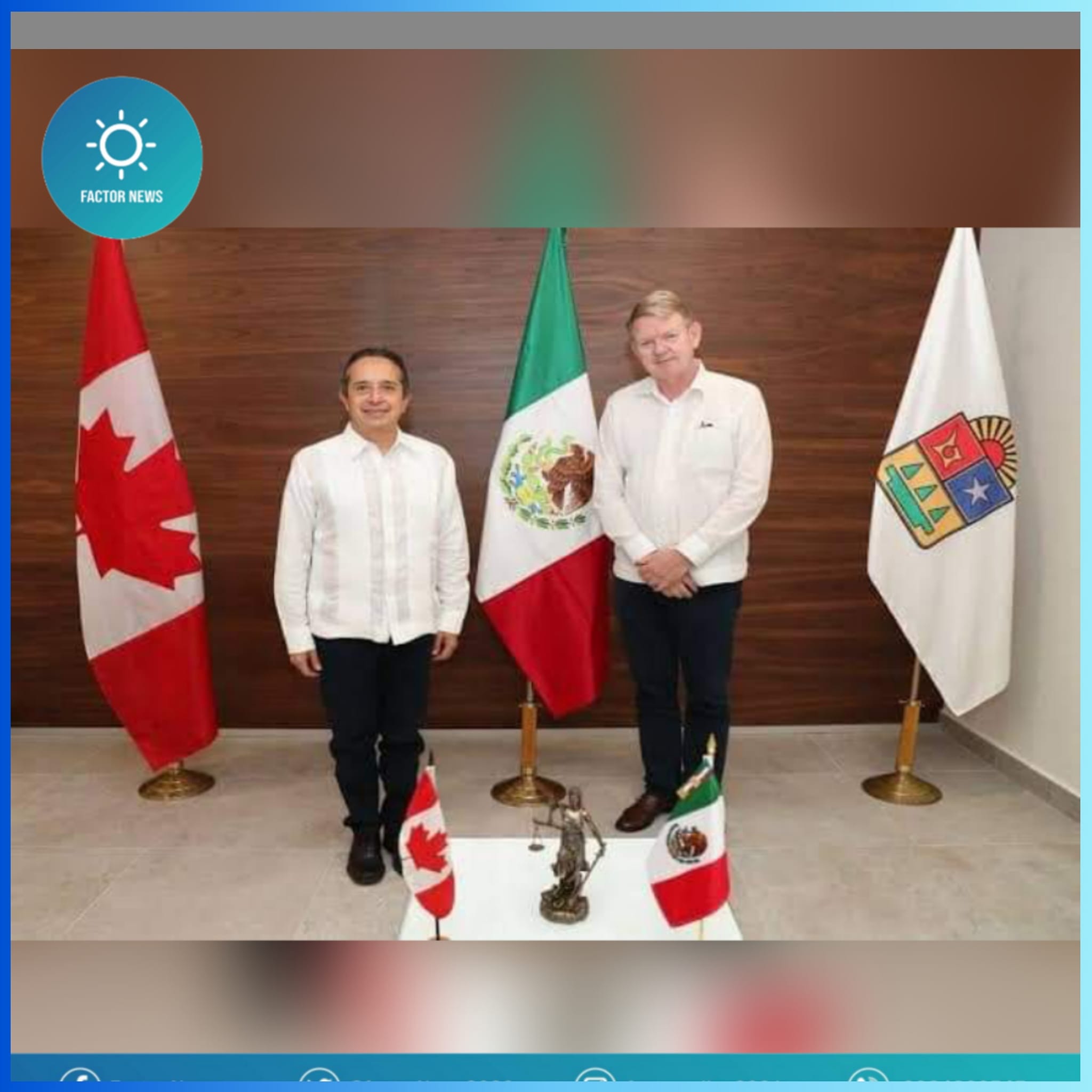 Embajador de Canadá en México reconoce el trabajo de la fiscalía general del estado para esclarecer los hechos ocurridos en el hotel Xcaret.