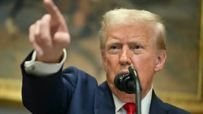 El presidente de Estados Unidos, Donald Trump, durante una conferencia de prensa en la Casa Blanca.